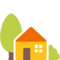 House With Garden emoji on Google